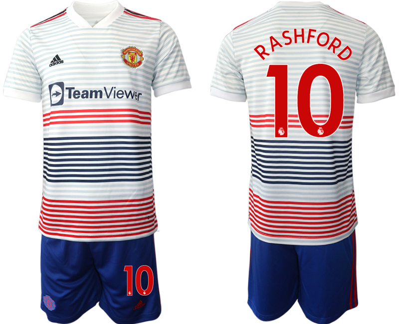 Men 2022-2023 Club Manchester United away white #10 Adidas Soccer Jerseys